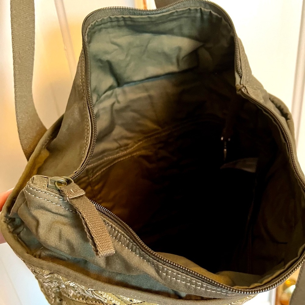 Lands' End Olive Green Paisley Tote Bag - Picture 5 of 6